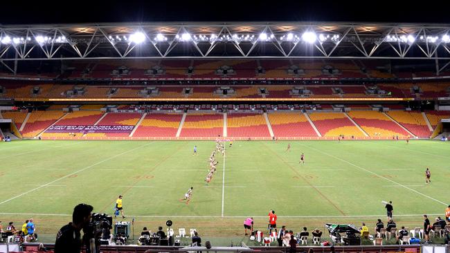 The NRL is studying a proposal delivered by Mal Meninga for Queensland to host nine consecutive Magic Rounds across three venues, including Suncorp Stadium, in the region. Picture: Getty Images