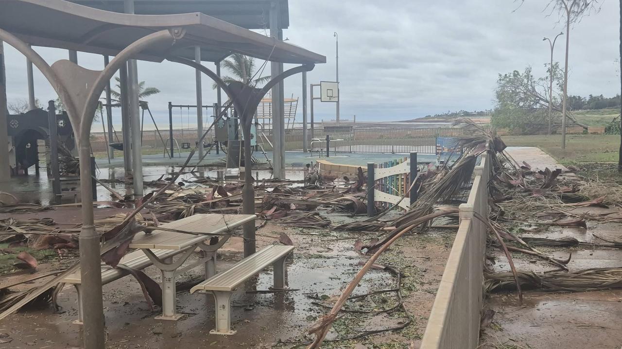 Currently, there have only been reports of minor damage from Cyclone Zelia in Port Headland and no reports of injury or death. Picture: Facebook/Stephen Whale