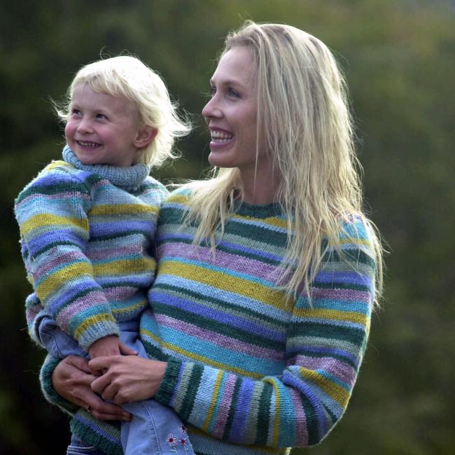 Amanda Ducker with daughter Zia in 2001. Picture: ROBERT MCKELL