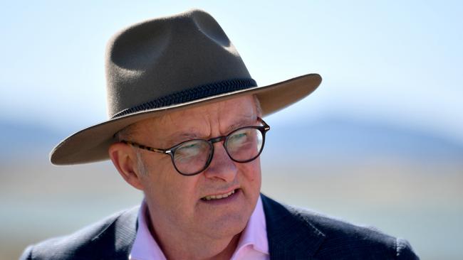 Anthony Albanese in Townsville on Thursday. Picture: Evan Morgan