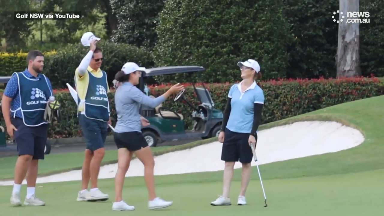 Trans golfer Breanna Gill winning last year's Australian Women's Classic