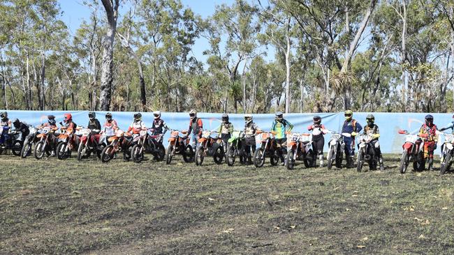 Bikes at the starting line. Picture: Darcy Jennings.