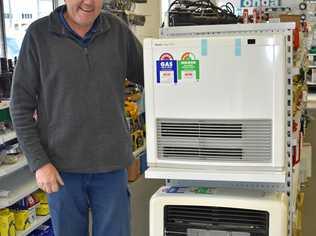 CLEAN MACHINE: Remo Raccanello shows off his Rinnai gas heaters. Picture: DEIRDRE SMITH