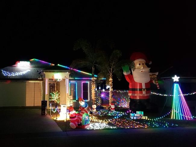 Ben O'Neill's Christmas display was targeted by vandals causing $2500 worth of damage to cut wires and snapped trees.