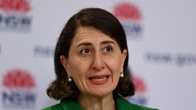 Premier Gladys Berejiklian announced a further month in lockdown for Greater Sydney, as well as stricter restrictions. Picture: NCA NewsWire/Bianca De Marchi