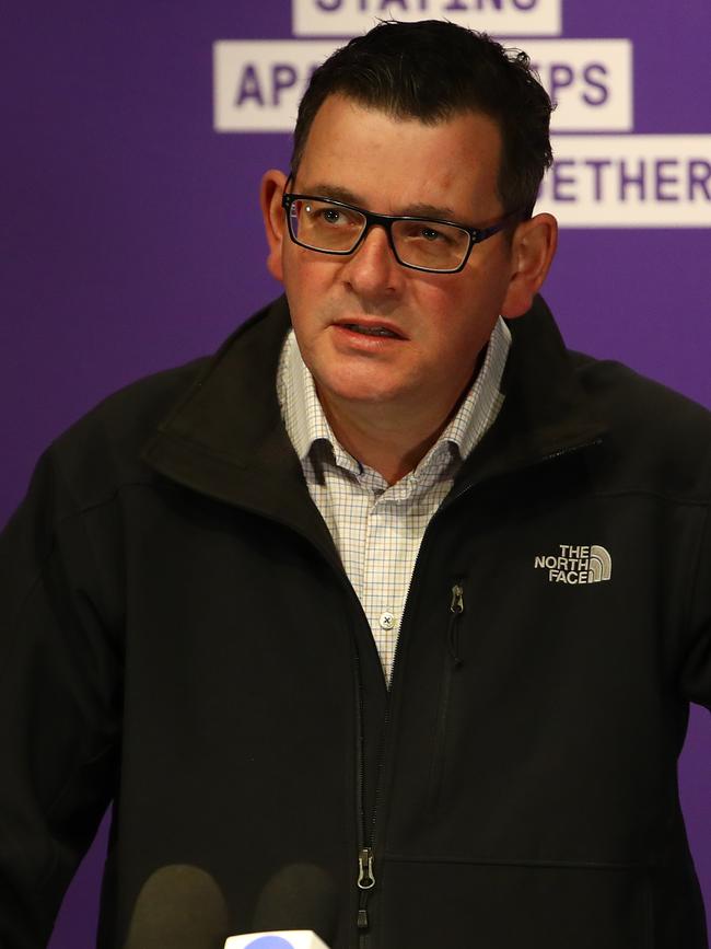 Premier Daniel Andrews will be left to make the tough call about deploying stage 4 restrictions. Picture: Getty