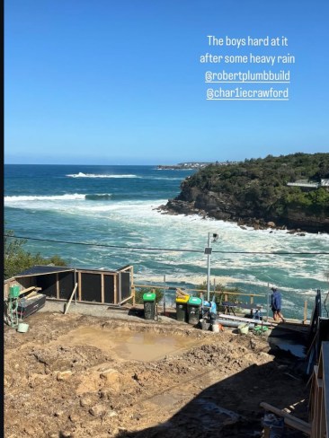 Henderson began extensive renovations on her $13.25 million oceanfront property overlooking Gordon's Bay in early December. Picture: Instagram