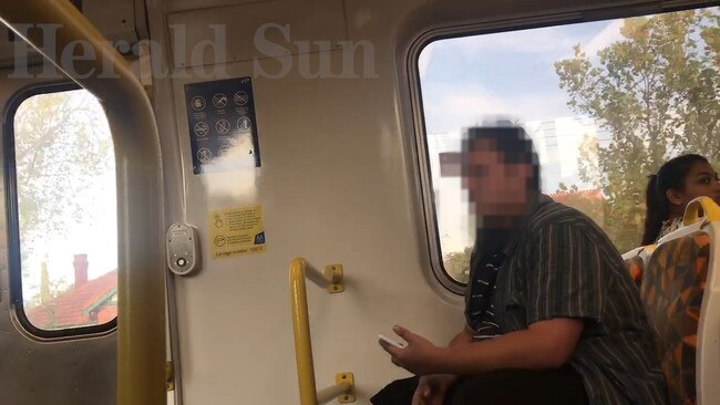 The man eventually said he would get off at the next stop. Picture: Supplied.