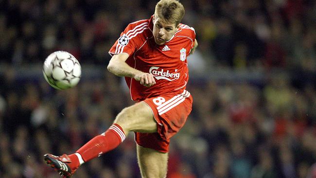 Gerrard during the UEFA Champions League in 2006.