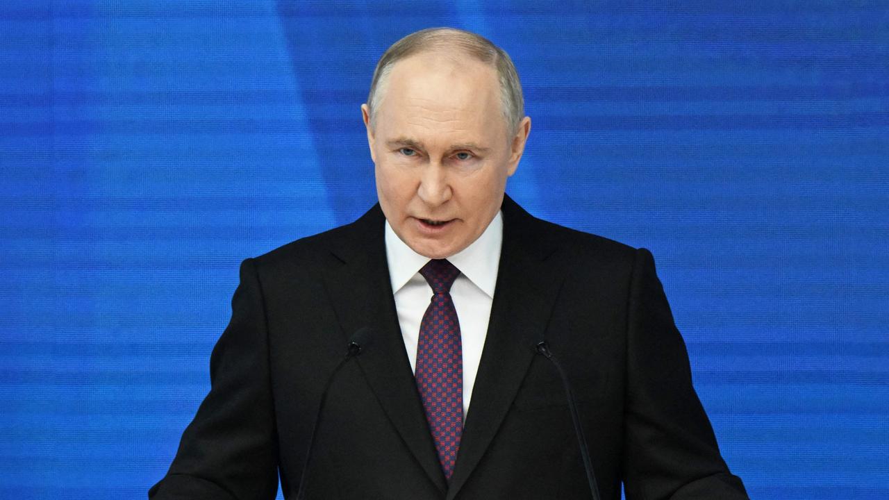 Vladimir Putin delivered his annual state of the nation address in Moscow. Picture: Sergey Gunyev/AFP.