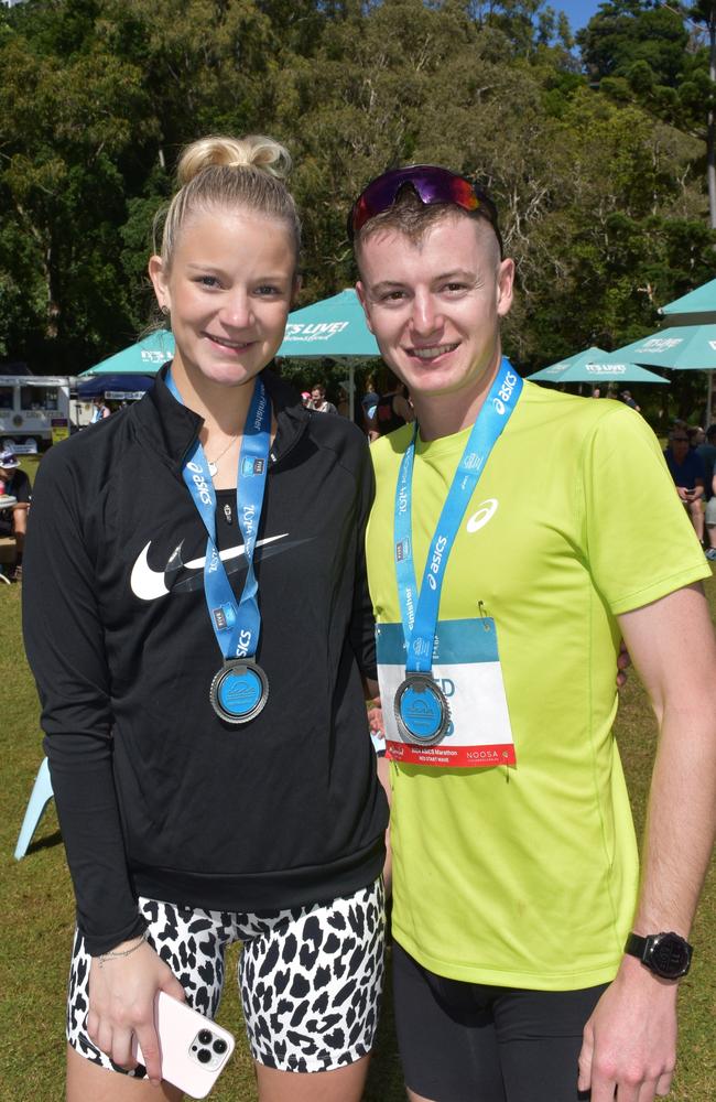 Jared Copey and Erin Ardley at the Noosa Marathon 2024.