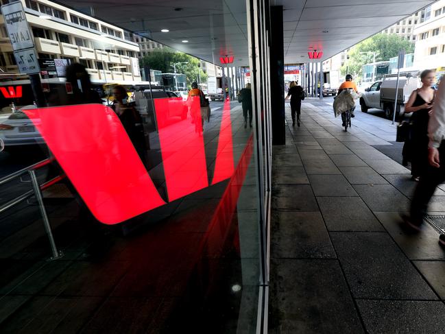 Westpac branch on King William St in Adelaide, Monday, February 18, 2019. (AAP Image/Kelly Barnes) NO ARCHIVING