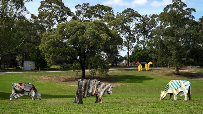 Heide’s sculpture garden has more than 30 sculptures to find. Picture: Penny Stephens.