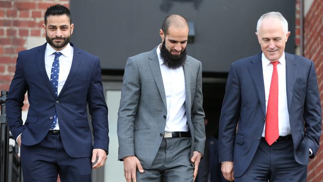 Ali Fahour and Richmond’s Bachar howl met Prime Minister Malcolm Turnbull last week. Picture: Michael Klein