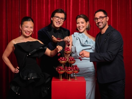 Returning MasterChef season 17 judges Jean-Christophe Novelli, Sofia Levin, Poh Ling Yeow, and Andy Allen. Source: Network 10