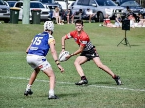 Young rugby league playmaker Jesse Soric playing for the Byron Bay Red Devils against the Murwillumbah Mustangs in the Northern Rivers Regional Rugby League (NRRRL) competition. Picture: supplied