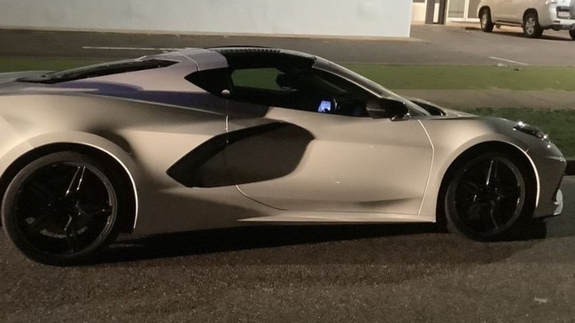 A White Corvette Sports Car was caught speeding on Stuart Hwy. Picture: NTPFES