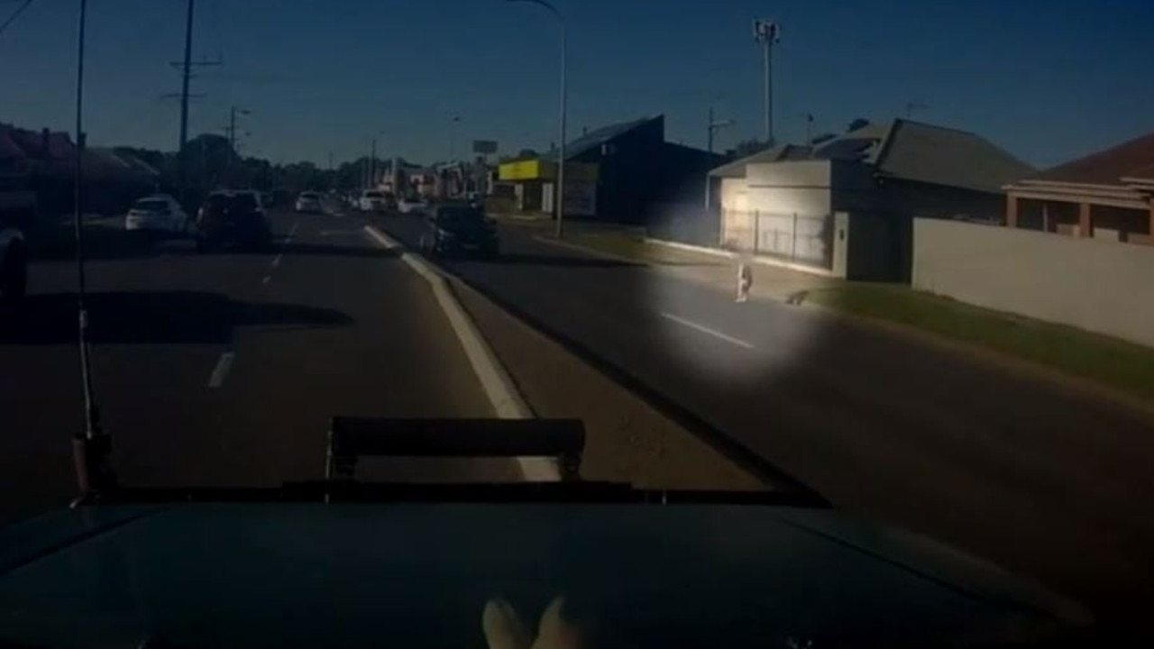 The four-year-old had wandered out of the gate of his home behind him into oncoming traffic. Picture: 9 News