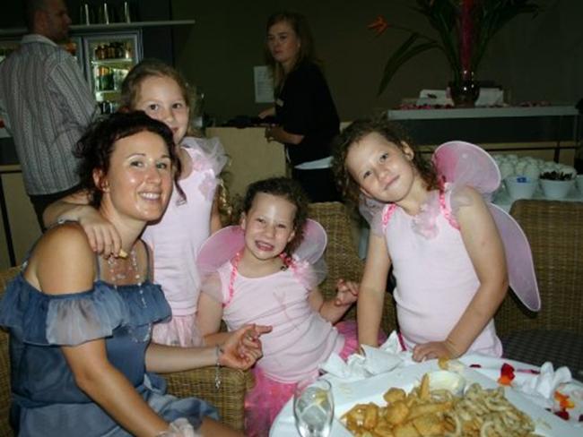 Rachael Golinski with her daughters Willow Sage and Starlia.