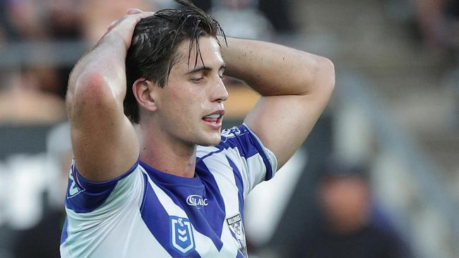 Lachlan Lewis and the Bulldogs had a day to forget in Auckland. Picture: AAP