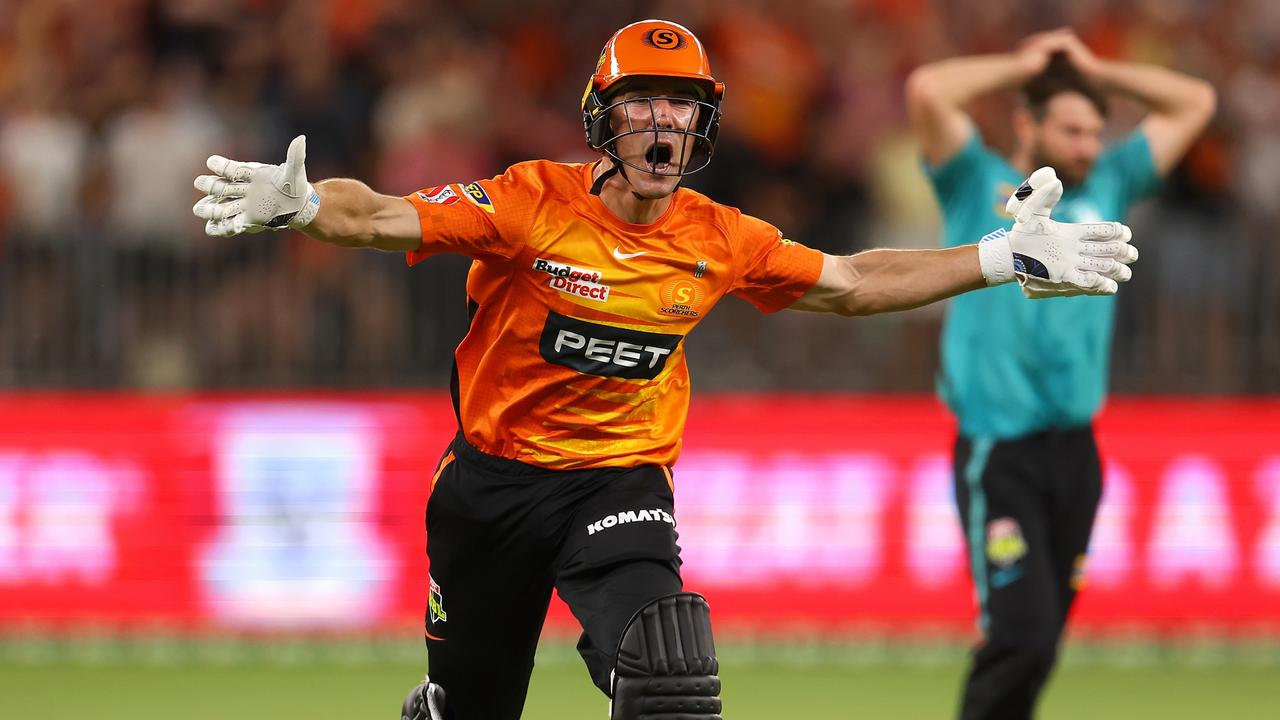 Nick Hobson of the Scorchers celebrates. Photo by Paul Kane/Getty Images