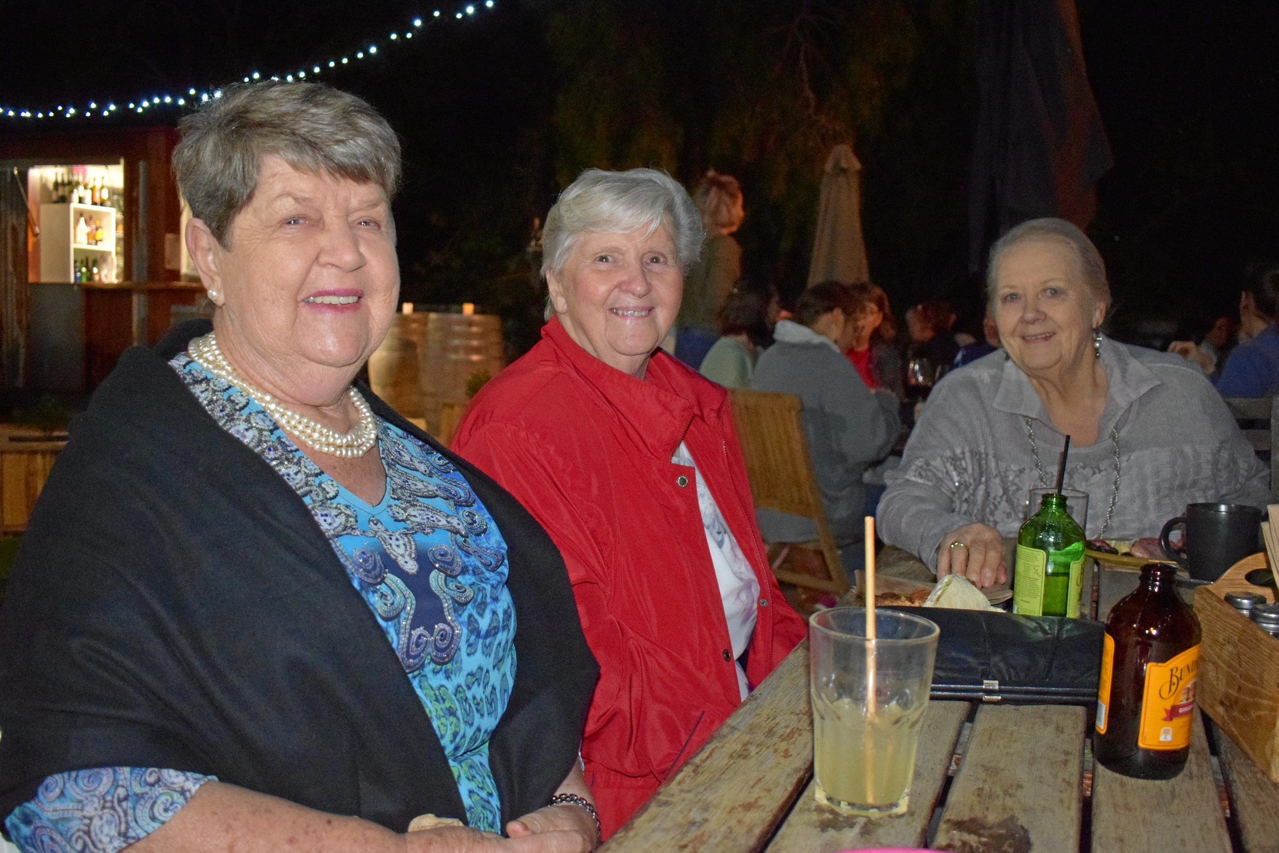 Marlene Crank, Janet Oakroot and Lyn Hill. Picture: Emily Bradfield