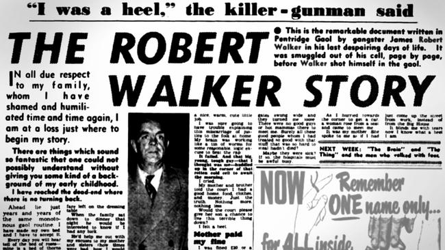 A 1954 newspaper article about Walker’s sensational life story, published after his death in prison. Picture: Trove