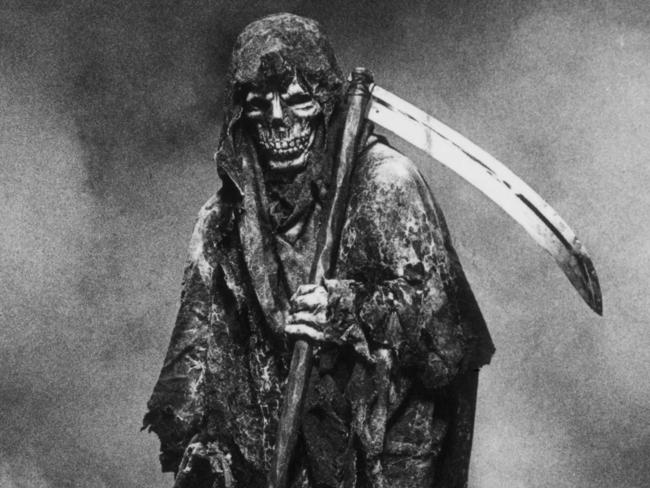 Grim Reaper AIDS commercial 1987. advertising / advertisement acquired immune deficiency syndrome 1980s  death scythe