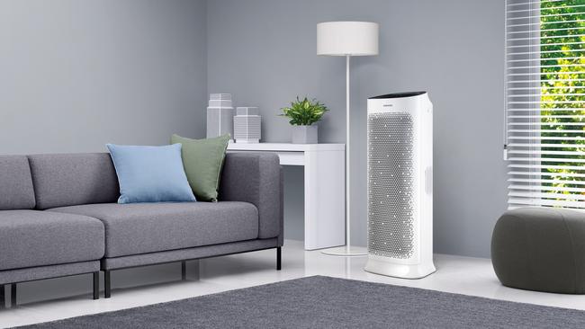 The Samsung Air Purifier AX90T features a Wi-Fi connection and can be controlled remotely.