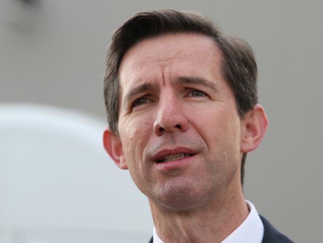 Trade Minister Simon Birmingham visiting Pialligo Smokehouse in Canberra. Picture Kym Smith