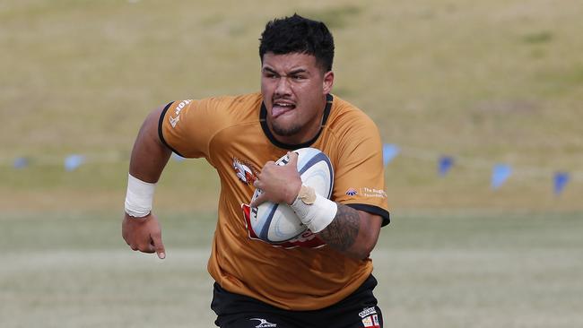 Country's Phil Talieleva at NSW Schools Rugby trials at Eric Tweedale Oval.