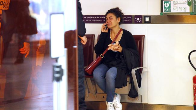 A relative of the victims of the EgyptAir flight at Charles de Gaulle Airport, Paris.