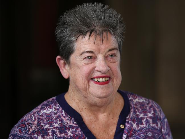 Janet Meagher a mental health consumer activist who spoke about her experiences in an institution, outside the Victorian Mental Health Royal Commission in Melbourne where she gave evidence, Wednesday, July 3, 2019. (AAP Image/David Crosling) NO ARCHIVING