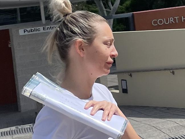 Amanda Jay Parsons, 36, of Edgeworth, leaving Toronto Local Court after being granted bail for firearm offences following an investigation by Strike Force Raptor police into a brawl at Minmi Hotel allegedly involving the Bandidos. Picture: NewsLocal