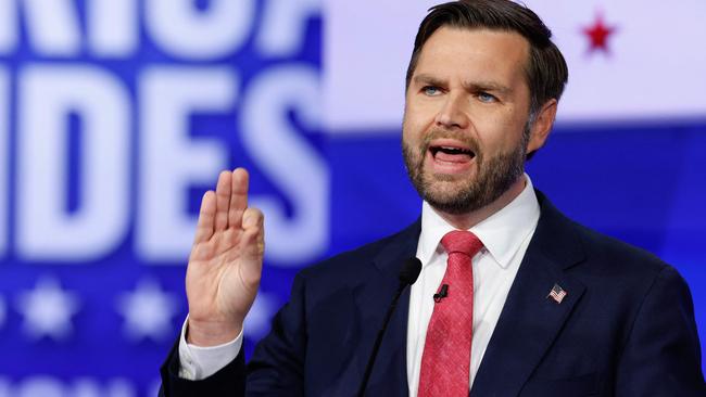 Republican vice presidential candidate JD Vance participates in a debate at the CBS Broadcast Center on October 1, 2024 in New York City. (Photo by CHIP SOMODEVILLA / GETTY IMAGES NORTH AMERICA / Getty Images via AFP)