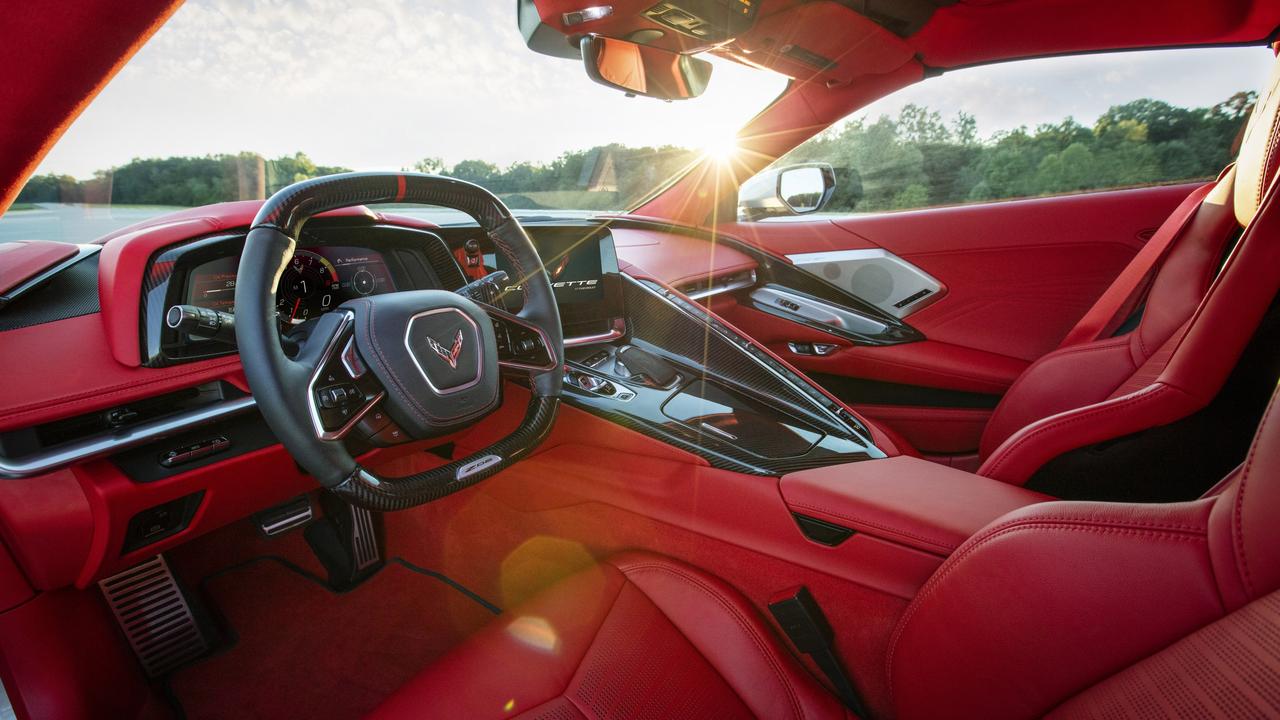 The mid-engine Corvette Z06 has a sophisticated, driver-focused cabin.