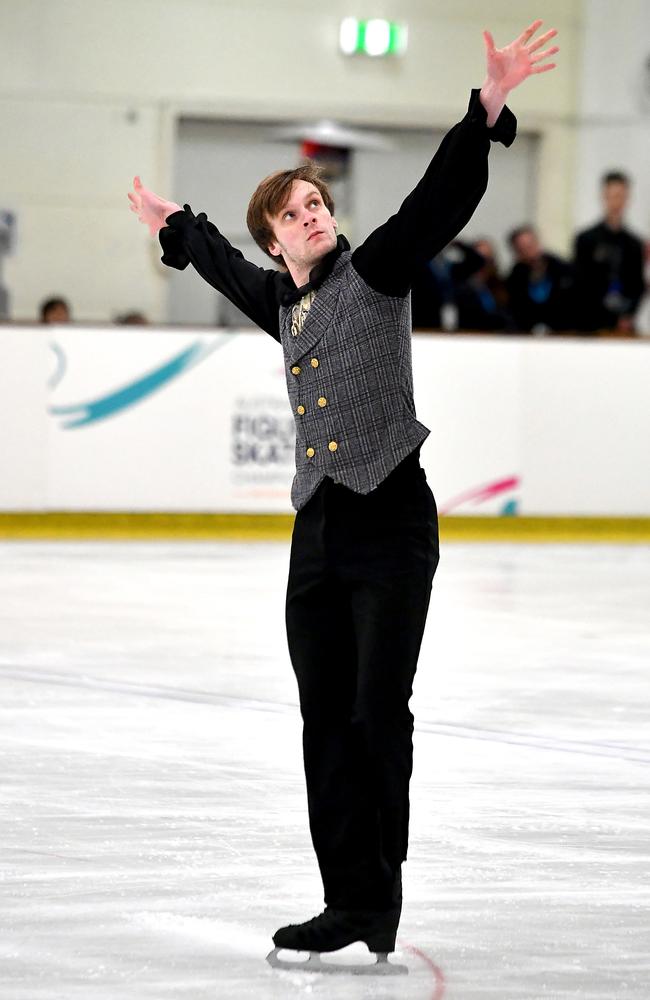 Charlton Doherty from QLD Australian Figure Skating Championships in Brisbane. Thursday December 1, 2022. Picture, John Gass