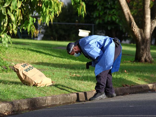 Police and paramedics have rushed to Gregory Street, Acacia Ridge the scene of a stabbing  where one person is believed to have suffered significant wounds to his abdomen and back and one man is in custody. Friday 17th May 2024 Picture David Clark