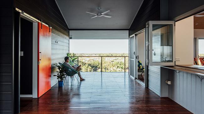 It uses a narrow floor plan to capture breeze and naturally ventilate the house, with 180-degre views and seamless connection of indoor and outdoor spaces. Picture: Blueclick