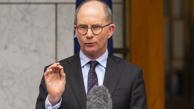 Chief Medical Officer, Professor Paul Kelly at a press conference after the National Cabinet meeting at Parliament House. Picture: NCA NewsWire /Martin Ollman