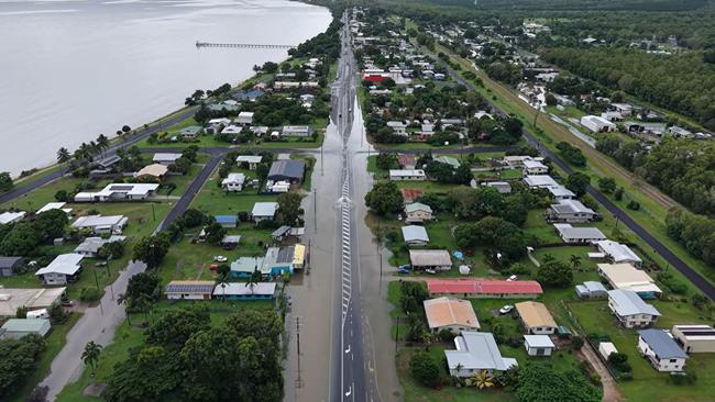 Cardwell received over 350mm in the 24 hours to 9am, Sunday, February 2, causing flooding in low lying areas such as sections of the Bruce Hwy which runs through the town. Picture: Jesse Rowe