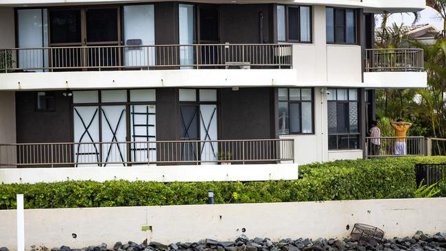 People secured their homes in Biggera Waters ahead of Tropical Cyclone Alfred. Picture: Nigel Hallett