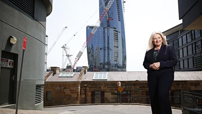 Crown chair Helen Coonan in front of the Crown Sydney building in January. Picture: Adam Yip