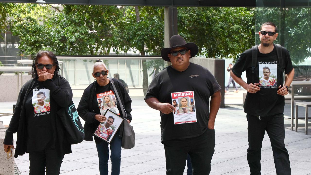 The family of Mr Rivers attended court on Thursday as the coroner handed down his findings into Mr Rivers’ disappearance and suspected death. Picture: NewsWire / Tertius Pickard