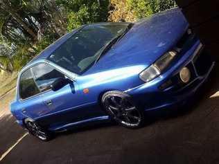 Police are looking for this blue Subaru WRX sedan with the registration plate 877 WJV after it was stoln form a Southside man on Monday.  