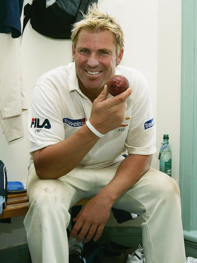 Warne after his 600th Wicket