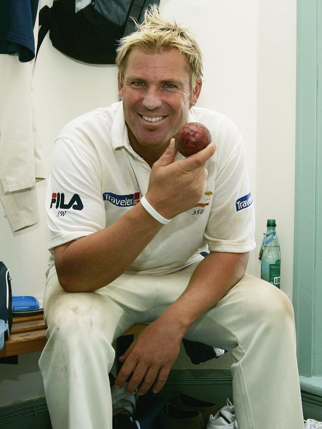 Warne after his 600th Wicket