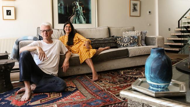 Fund manager Peter Cooper and his wife Suparna Bhasin. Picture: Julian Kingma