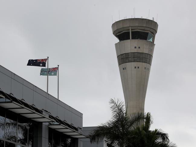 HOLD THE COURIER-MAIL 15 JUNE: The air traffic control tower at Brisbane Airport. Pics Tara Croser.