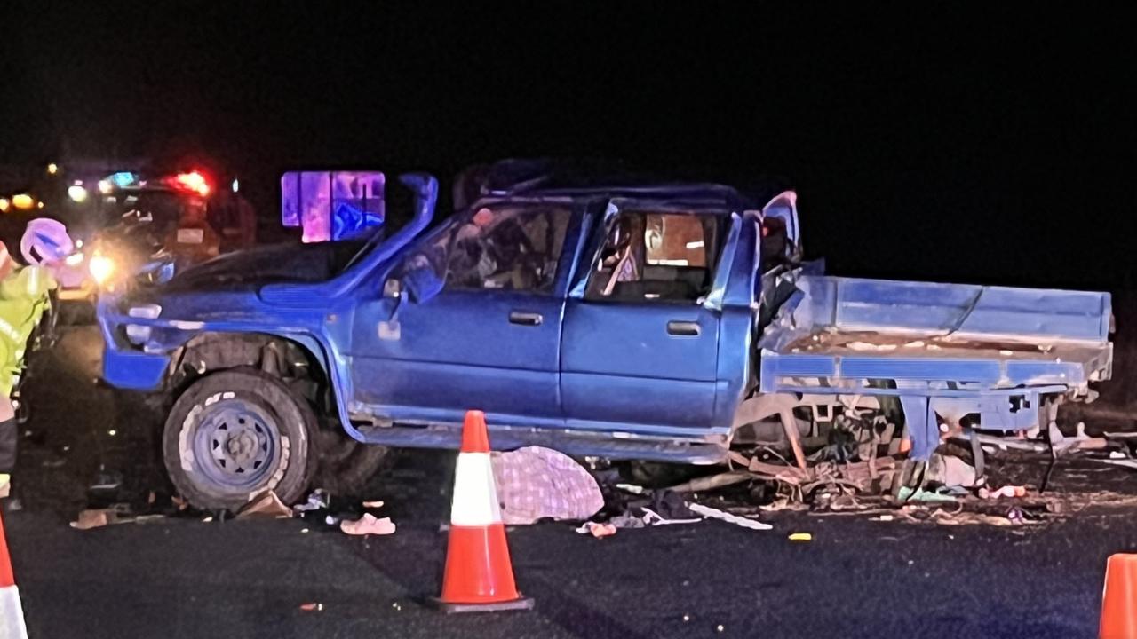 Police are investigating a single-vehicle crash involving a 1992 Toyota HiLux on the Warrego Highway west of Oakey about 9.20pm on August 15, 2024.